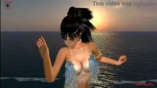 مثلث جنسي قاسي: الفتاة الزرقاء وفعل مزدوج مع بي بي سي